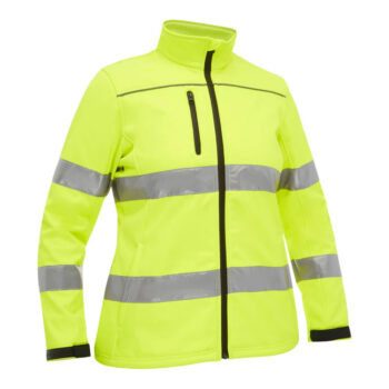 WOMEN TAPED HI VIS SOFT SHELL JACKET